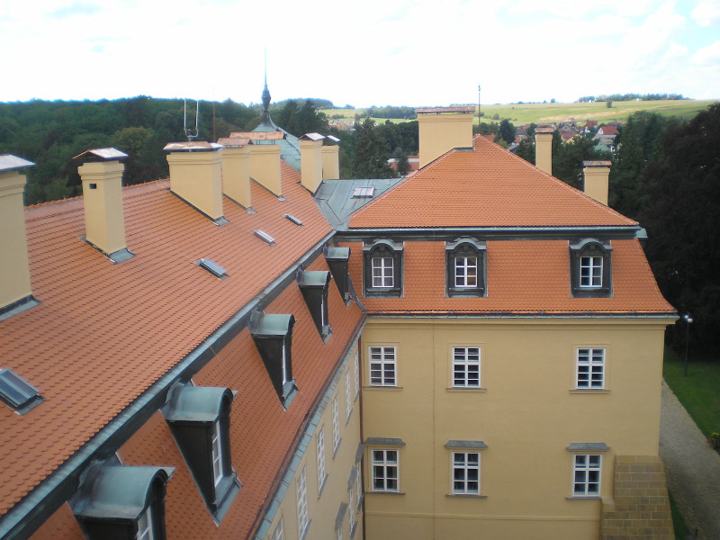 Zámek Lány krytina bobrovka pohled
